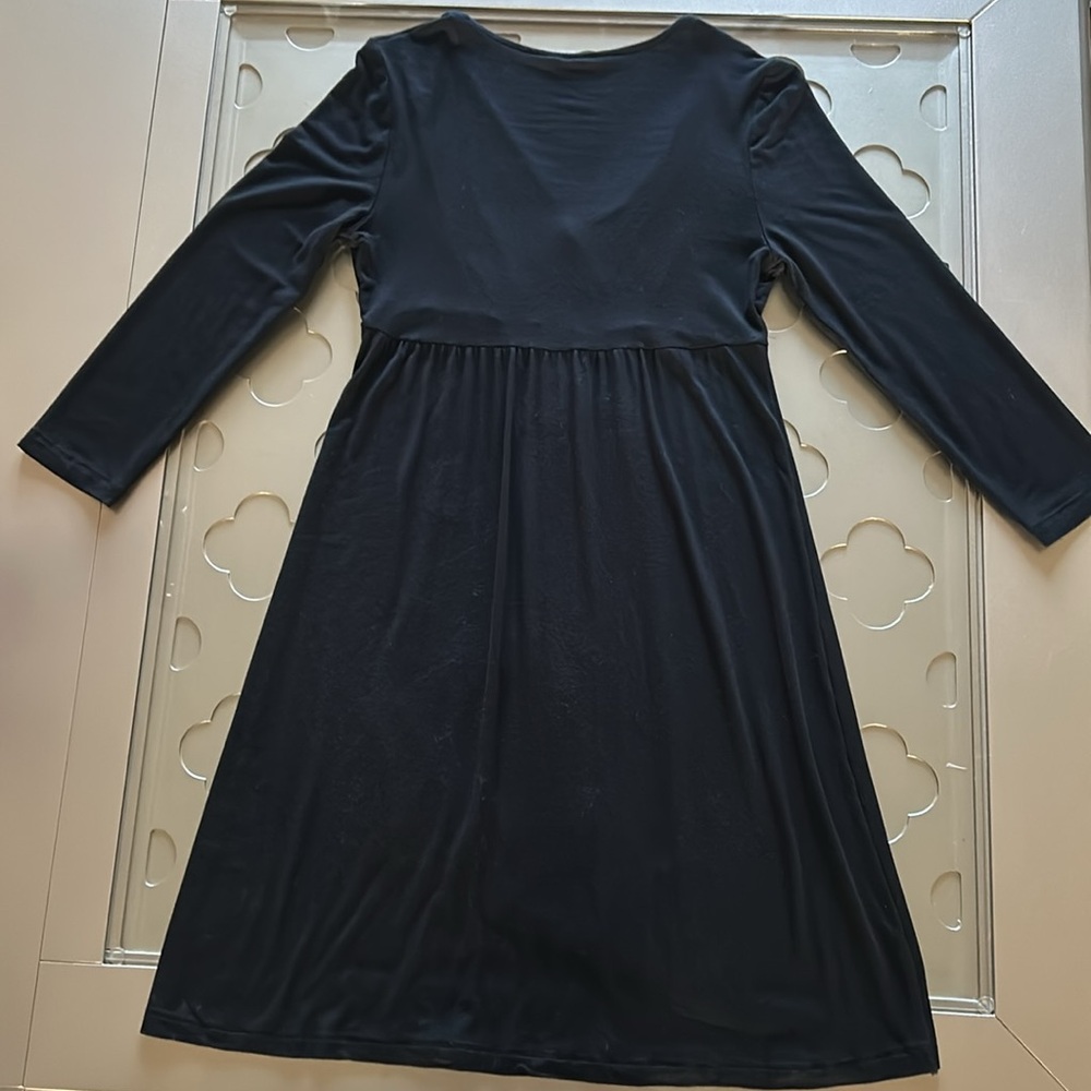 SOMA Faux Wrap Dress Black Size XS Women’s Soft, Stretch Casual - Picture 7 of 11